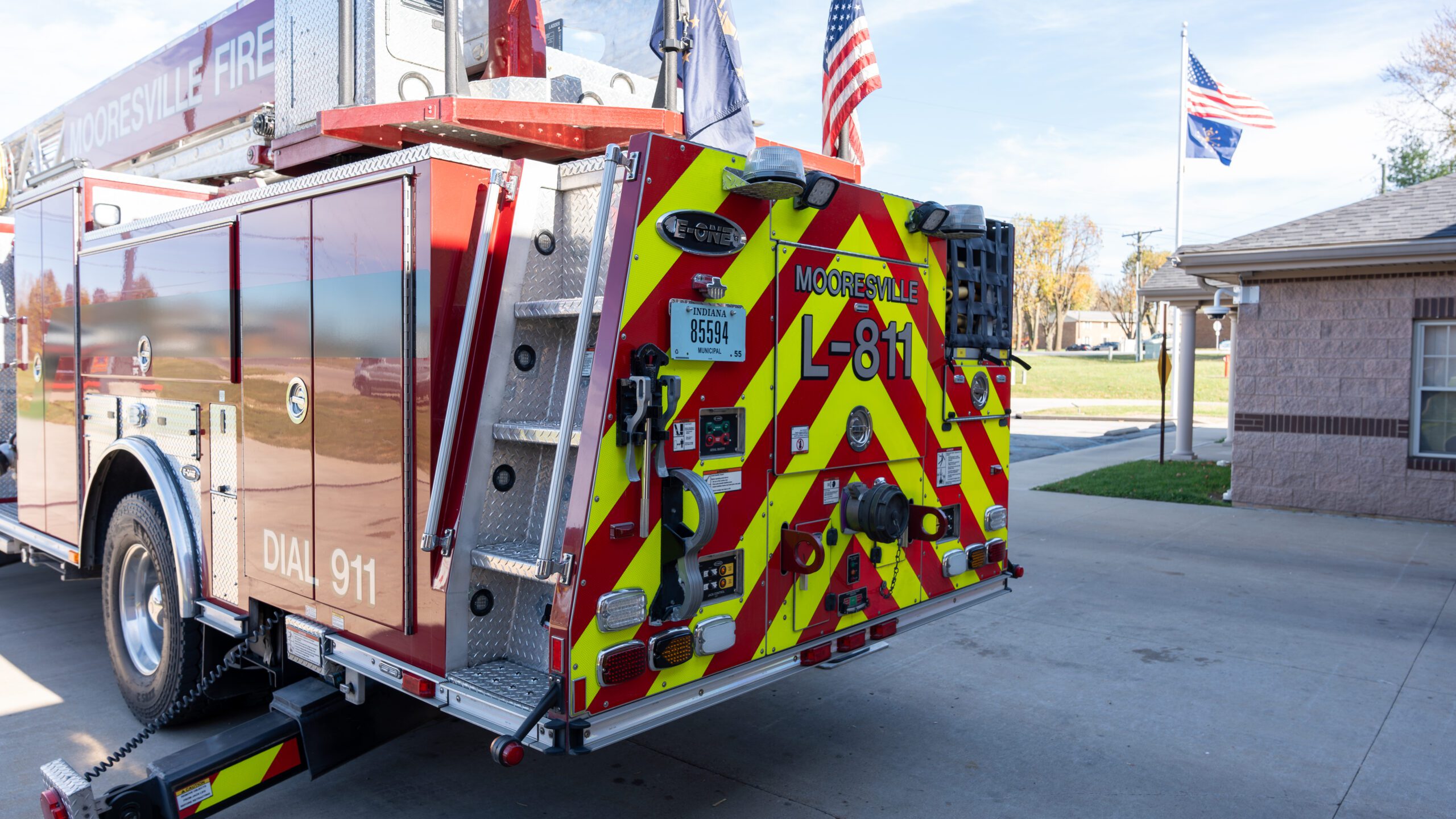 back of fire truck