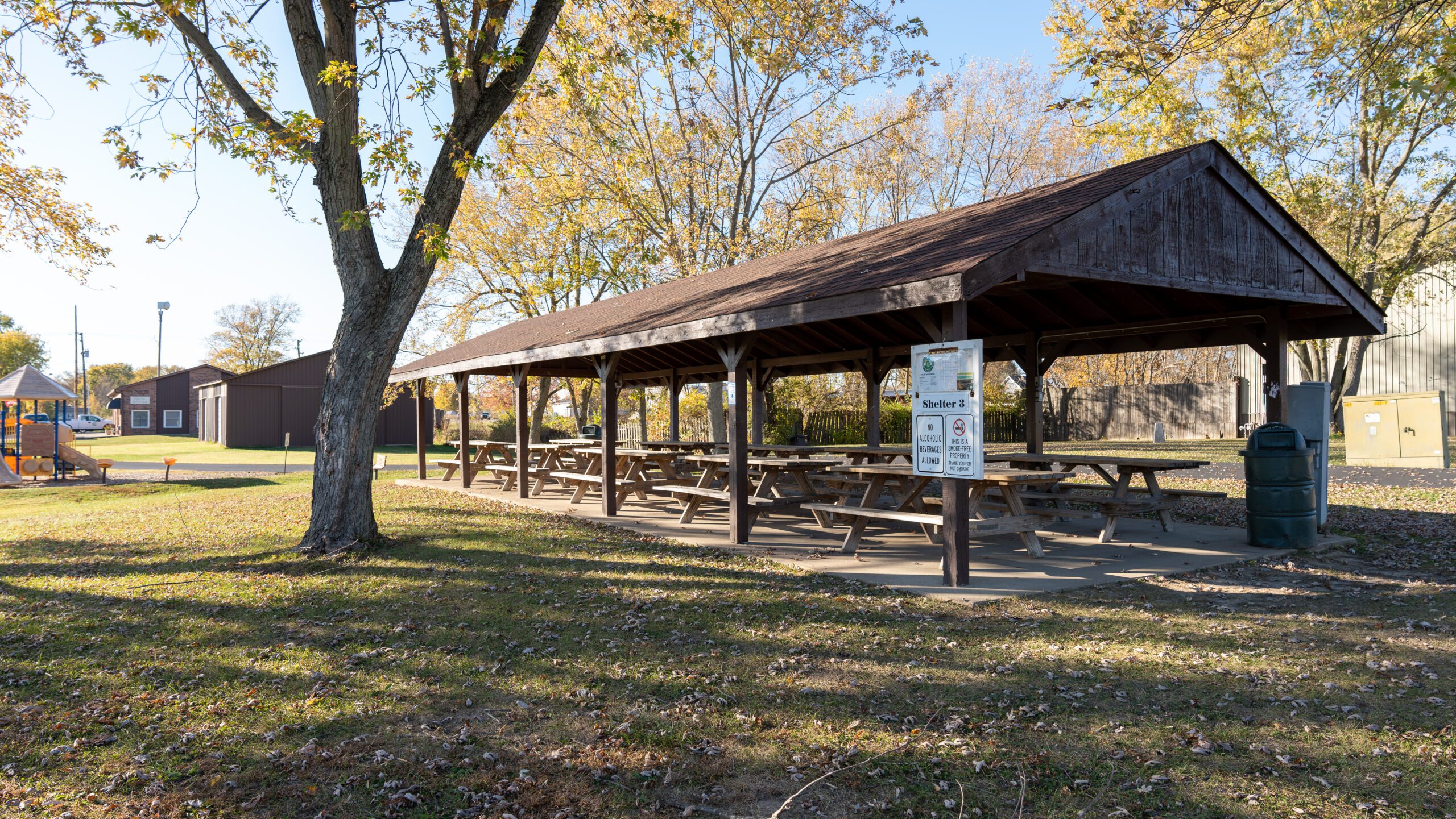 park shelter at pioneer park