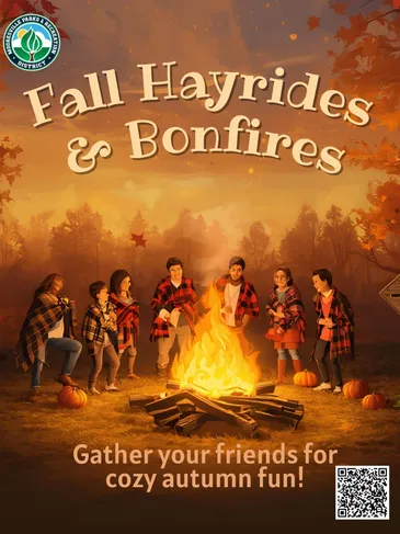 fall hayrides and bonfires 2026 poster