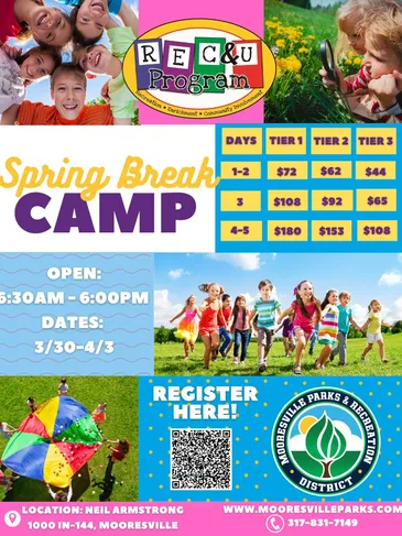 spring break camp 2026 poster